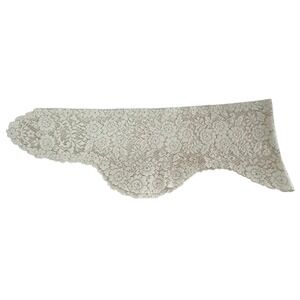 Elegant Ivory Lace Mantel Scarf - 45" X 16" Scalloped Edge